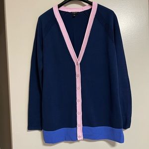 Talbots tri color cardigan